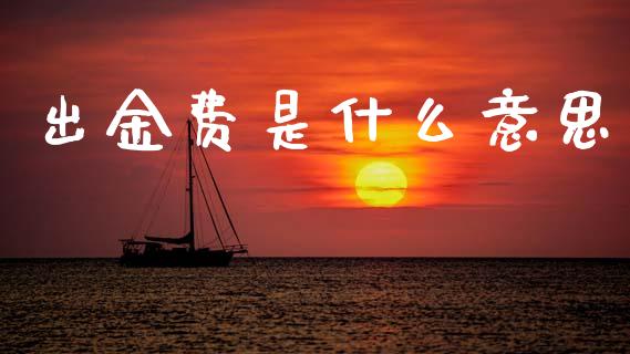 出金费是什么意思_https://www.kuaijiepai.net_期货在线_第1张