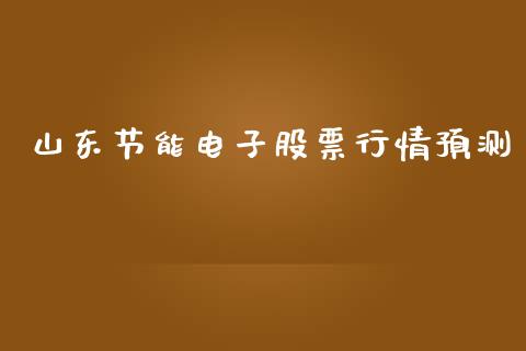 山东节能电子股票行情预测_https://www.kuaijiepai.net_股票理论_第1张