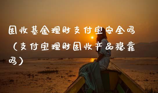 固收基金理财支付宝安全吗（支付宝理财固收产品稳靠吗）_https://www.kuaijiepai.net_期货理财_第1张