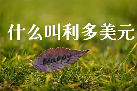 什么叫利多美元_https://www.kuaijiepai.net_国际期货_第1张