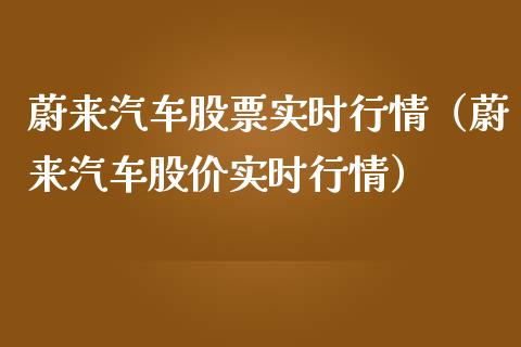 蔚来汽车股票实时行情（蔚来汽车股价实时行情）_https://www.kuaijiepai.net_股票理论_第1张