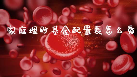 家庭理财基金配置表怎么看_https://www.kuaijiepai.net_投资理财_第1张