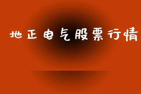 地正电气股票行情_https://www.kuaijiepai.net_新股新闻_第1张