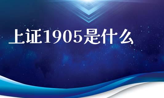 上证1905是什么_https://www.kuaijiepai.net_期货在线_第1张