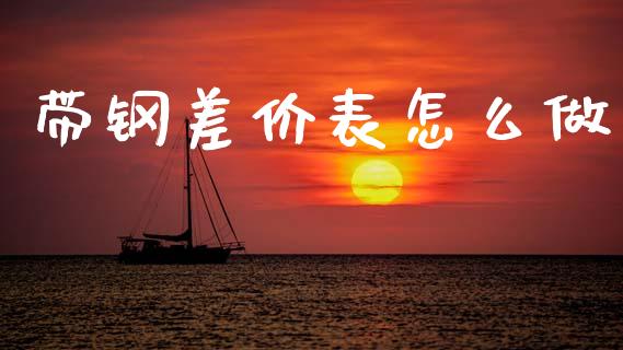 带钢差价表怎么做_https://www.kuaijiepai.net_新股新闻_第1张