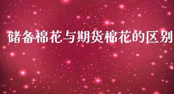 储备棉花与期货棉花的区别_https://www.kuaijiepai.net_国际期货_第1张