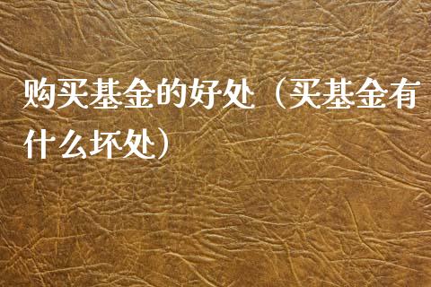 购买基金的好处（买基金有什么坏处）_https://www.kuaijiepai.net_期货理财_第1张