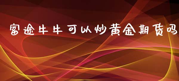富途牛牛可以炒黄金期货吗_https://www.kuaijiepai.net_期货资讯_第1张