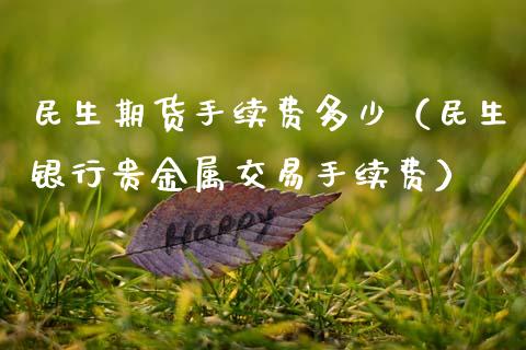 民生期货手续费多少（民生银行贵金属交易手续费）_https://www.kuaijiepai.net_期货资讯_第1张