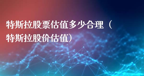 特斯拉股票估值多少合理（特斯拉股价估值）_https://www.kuaijiepai.net_新股新闻_第1张