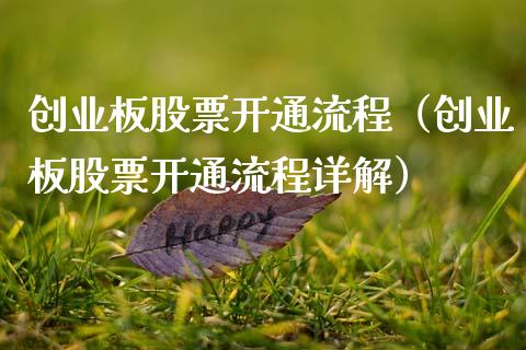 创业板股票开通流程（创业板股票开通流程详解）_https://www.kuaijiepai.net_股票理论_第1张