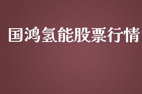 国鸿氢能股票行情_https://www.kuaijiepai.net_股票理论_第1张