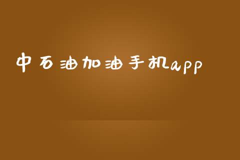 中石油加油手机app_https://www.kuaijiepai.net_期货在线_第1张