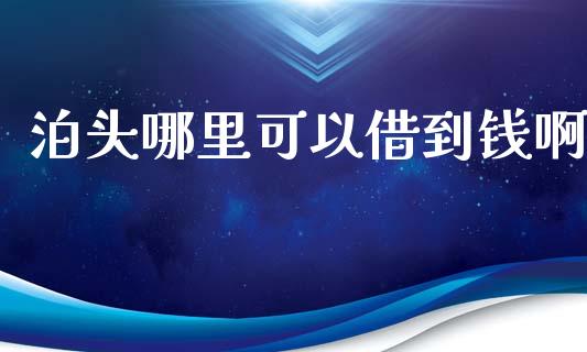泊头哪里可以借到钱啊_https://www.kuaijiepai.net_新股新闻_第1张