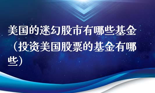 美国的迷幻股市有哪些基金（投资美国股票的基金有哪些）_https://www.kuaijiepai.net_期货理财_第1张