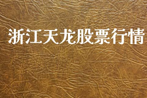 浙江天龙股票行情_https://www.kuaijiepai.net_新股新闻_第1张