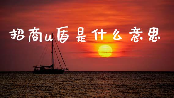 招商u盾是什么意思_https://www.kuaijiepai.net_期货资讯_第1张