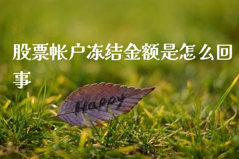 股票帐户冻结金额是怎么回事_https://www.kuaijiepai.net_期货资讯_第1张