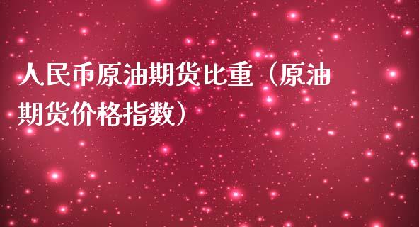 人民币原油期货比重（原油期货价格指数）_https://www.kuaijiepai.net_国际期货_第1张