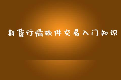期货行情软件交易入门知识_https://www.kuaijiepai.net_期货在线_第1张