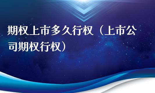 期权上市多久行权（上市公司期权行权）_https://www.kuaijiepai.net_期货资讯_第1张
