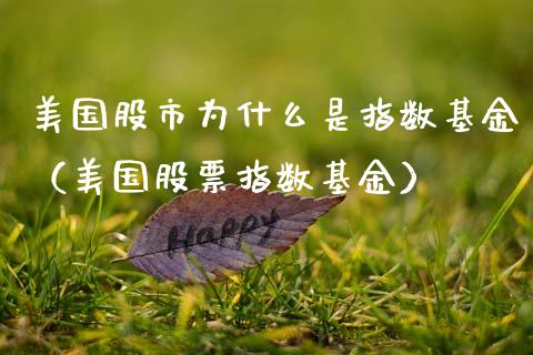 美国股市为什么是指数基金（美国股票指数基金）_https://www.kuaijiepai.net_投资理财_第1张