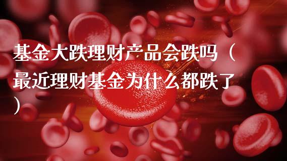 基金大跌理财产品会跌吗（最近理财基金为什么都跌了）_https://www.kuaijiepai.net_期货理财_第1张