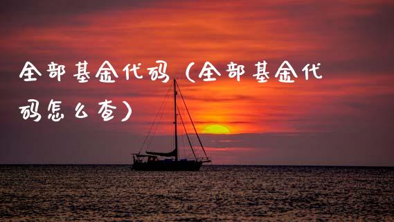全部基金代码（全部基金代码怎么查）_https://www.kuaijiepai.net_期货理财_第1张