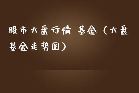 股市大盘行情 基金（大盘基金走势图）_https://www.kuaijiepai.net_期货理财_第1张