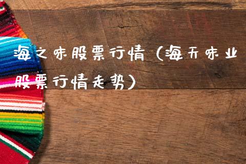 海之味股票行情（海天味业股票行情走势）_https://www.kuaijiepai.net_国际股建_第1张