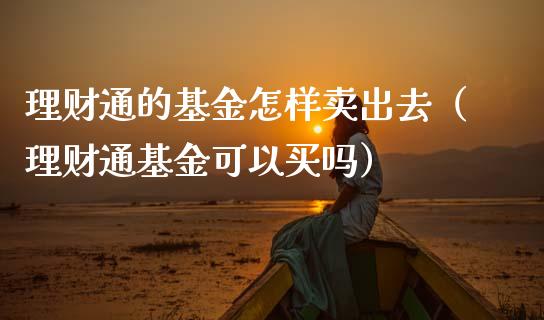 理财通的基金怎样卖出去（理财通基金可以买吗）_https://www.kuaijiepai.net_期货理财_第1张