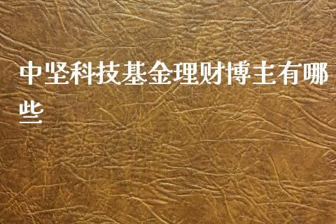 中坚科技基金理财博主有哪些_https://www.kuaijiepai.net_投资理财_第1张