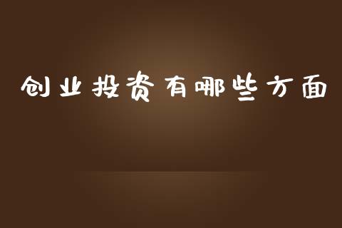 创业投资有哪些方面_https://www.kuaijiepai.net_国际股建_第1张
