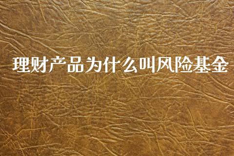 理财产品为什么叫风险基金_https://www.kuaijiepai.net_期货理财_第1张