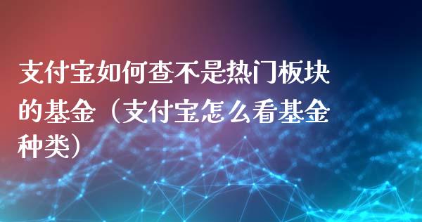 支付宝如何查不是热门板块的基金（支付宝怎么看基金种类）_https://www.kuaijiepai.net_期货理财_第1张