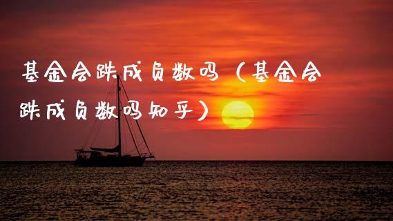 基金会跌成负数吗（基金会跌成负数吗知乎）_https://www.kuaijiepai.net_期货理财_第1张