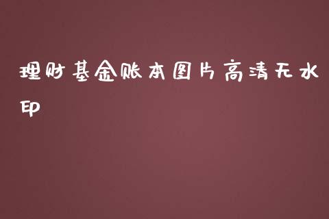 理财基金账本图片高清无水印_https://www.kuaijiepai.net_期货理财_第1张