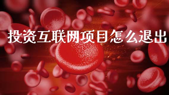 投资互联网项目怎么退出_https://www.kuaijiepai.net_期货在线_第1张