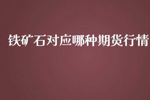 铁矿石对应哪种期货行情_https://www.kuaijiepai.net_期货在线_第1张
