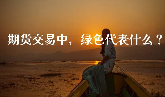 期货交易中，绿色代表什么？_https://www.kuaijiepai.net_股票理论_第1张