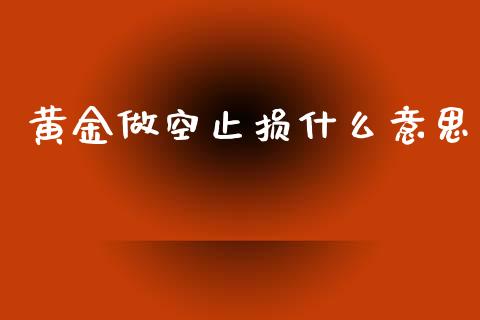 黄金做空止损什么意思_https://www.kuaijiepai.net_投资理财_第1张