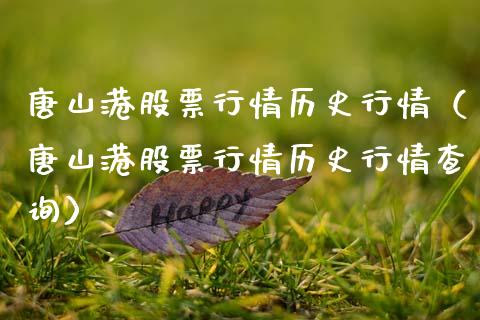 唐山港股票行情历史行情（唐山港股票行情历史行情查询）_https://www.kuaijiepai.net_新股新闻_第1张