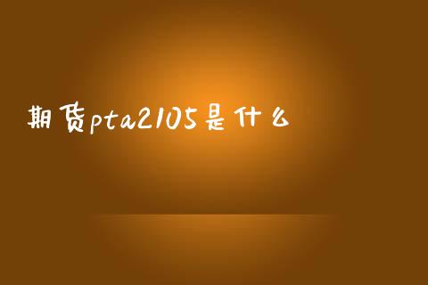 期货pta2105是什么_https://www.kuaijiepai.net_国际期货_第1张