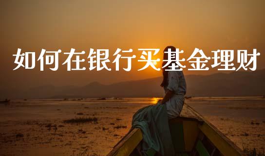 如何在银行买基金理财_https://www.kuaijiepai.net_投资理财_第1张