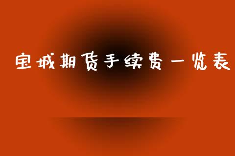 宝城期货手续费一览表_https://www.kuaijiepai.net_期货在线_第1张