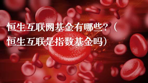 恒生互联网基金有哪些?（恒生互联是指数基金吗）_https://www.kuaijiepai.net_期货理财_第1张