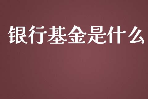 银行基金是什么_https://www.kuaijiepai.net_股票理论_第1张