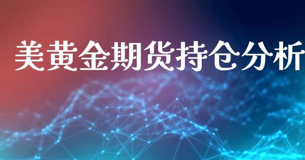 美黄金期货持仓分析_https://www.kuaijiepai.net_期货资讯_第1张