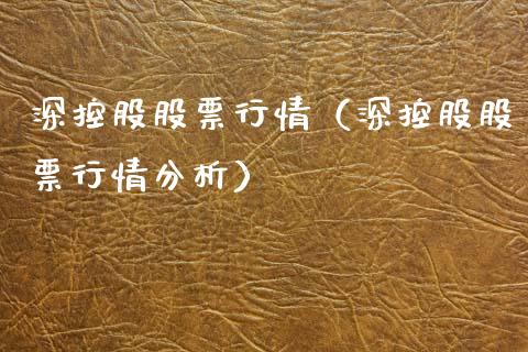 深控股股票行情（深控股股票行情分析）_https://www.kuaijiepai.net_股票理论_第1张