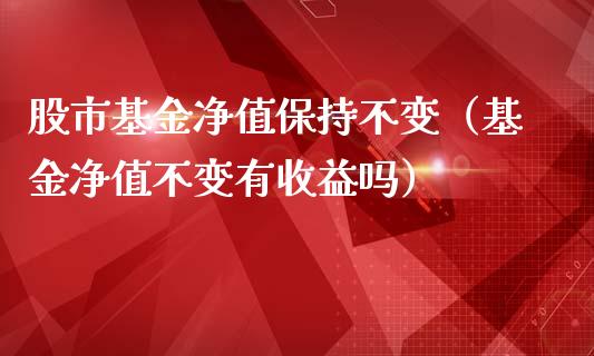 股市基金净值保持不变（基金净值不变有收益吗）_https://www.kuaijiepai.net_投资理财_第1张